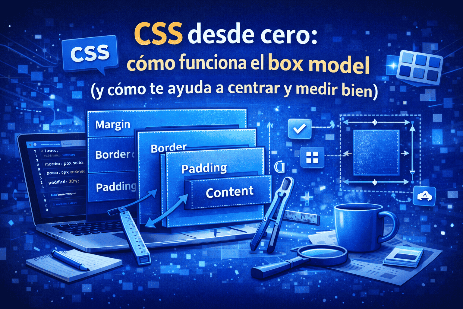 CSS desde cero: cómo funciona el box model (y cómo te ayuda a centrar y medir bien)