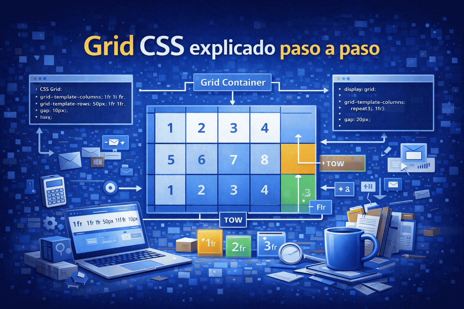 Grid CSS explicado paso a paso (con ejemplos prácticos)